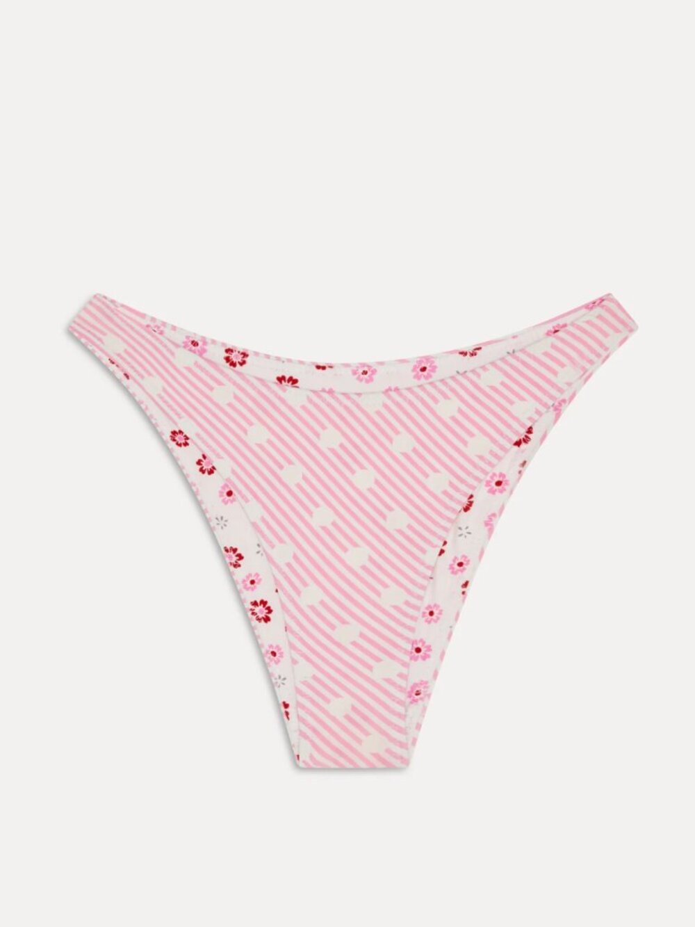 Frankies Bikinis Dove Reversible Bikini Bottom Sweetheart Stripe XS